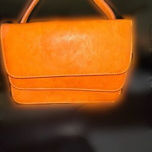 Stuart Weitzman Orange Leather Handbag